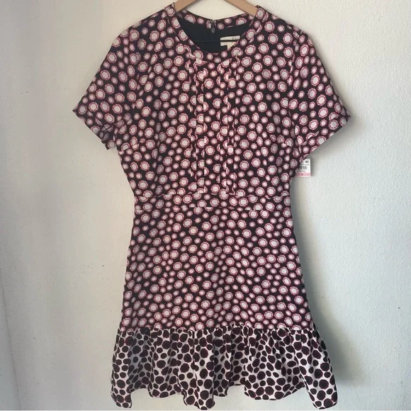 strapless open back dress Chacok Gazelle Print Cotton Dress